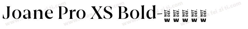 Joane Pro XS Bold字体转换